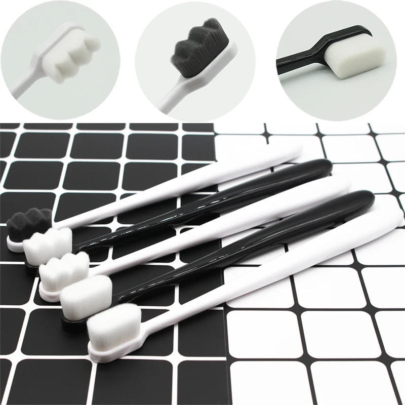 1Pc 12000 Ultra-Fine Bristles Soft Toothbrush, Portable Teeth Deep Cleaning & Whitening, Adults & Children Toothbrush