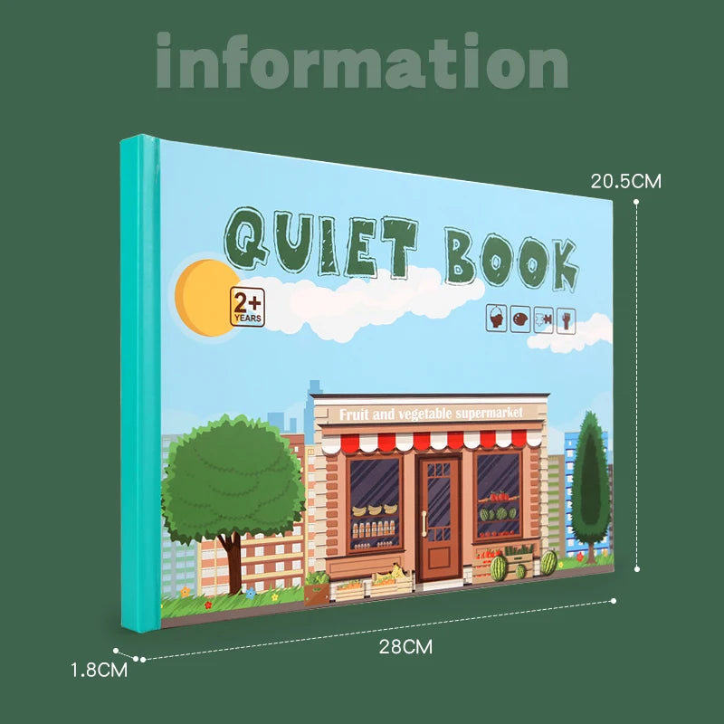 Montessori Quiet Book – Animal and Number Matching Puzzle Toy for Kids