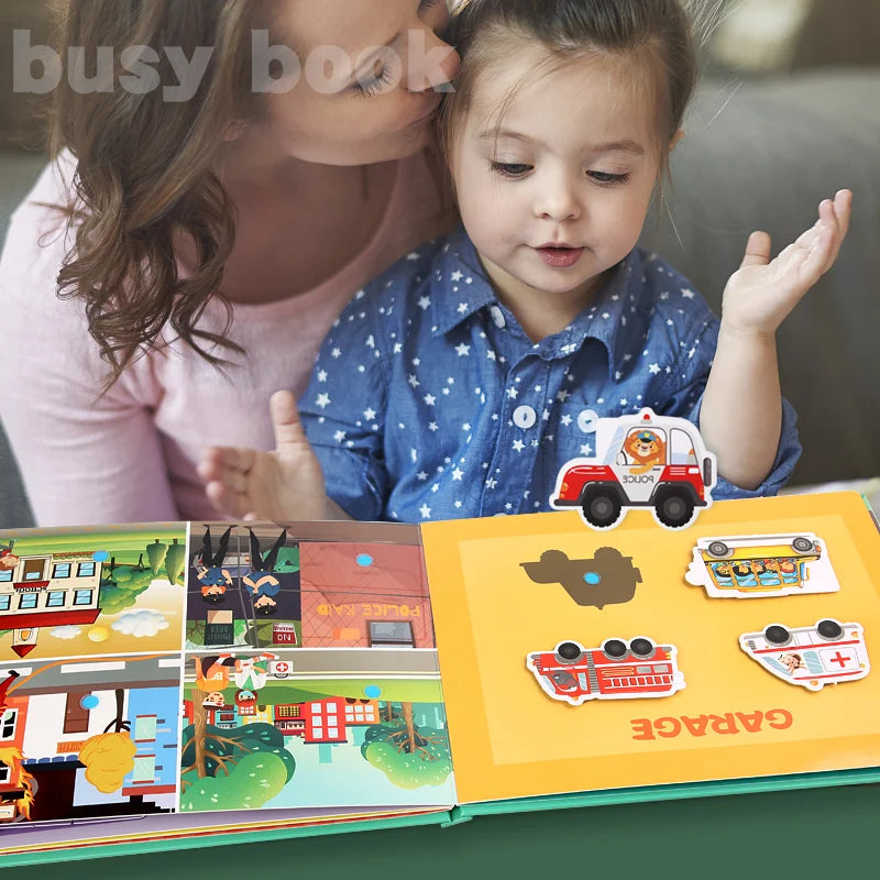 Montessori Quiet Book – Animal and Number Matching Puzzle Toy for Kids