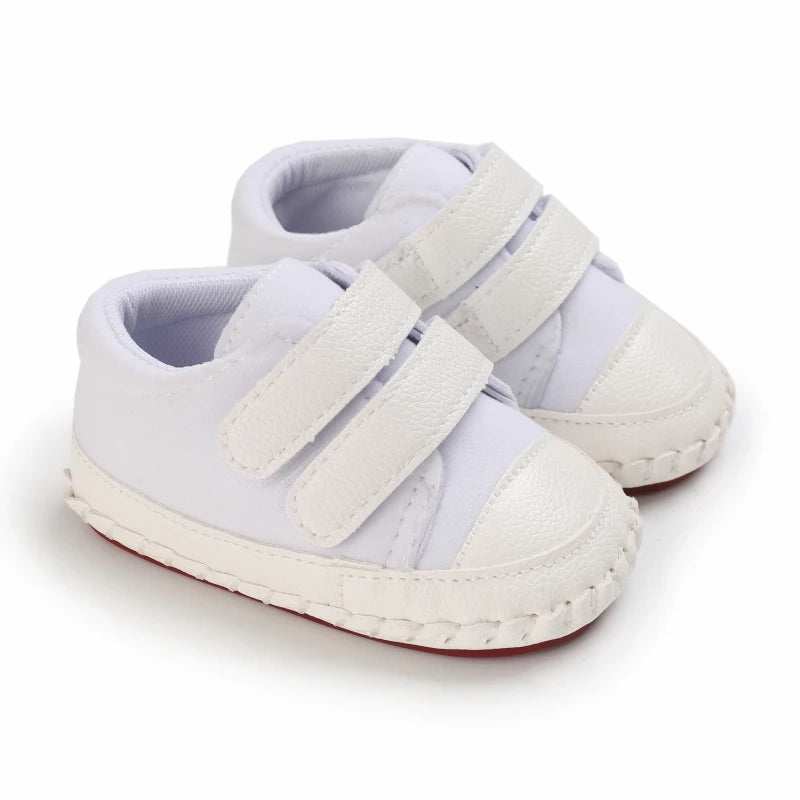 HAIZHIW Newborn Baby Boy & Girl Leather Shoes – Infant First Walkers, Non-Slip Rubber Toddler Retro Shoes (0-18M)