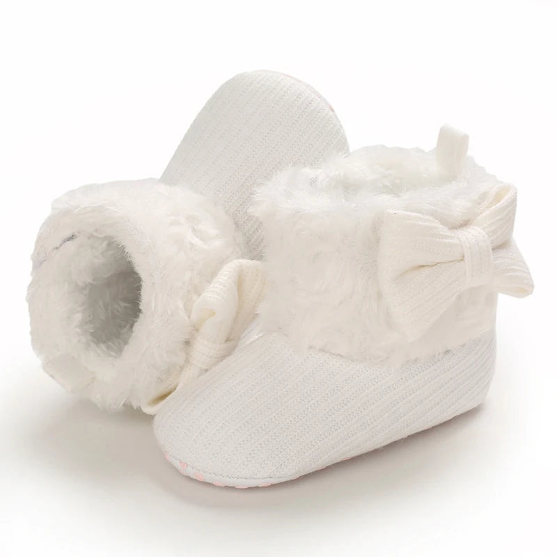0–18M Winter Baby Snow Boots – Plush Fleece Warm Ankle Boots for Newborn Boys & Girls