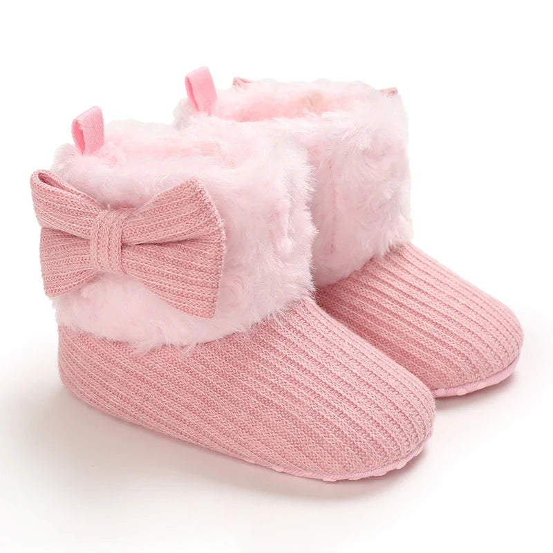 0–18M Winter Baby Snow Boots – Plush Fleece Warm Ankle Boots for Newborn Boys & Girls