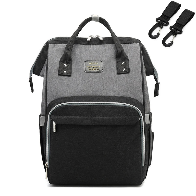 Large Capacity Waterproof Nappy Backpack – Multi-Function Travel Diaper Bag for Moms & Baby Care - Kidzy Market