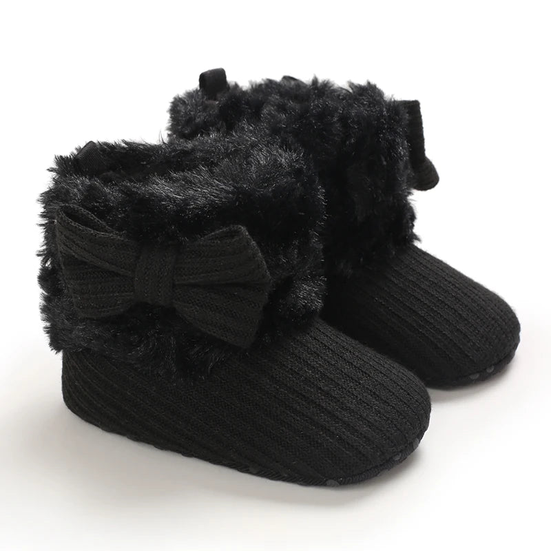 0–18M Winter Baby Snow Boots – Plush Fleece Warm Ankle Boots for Newborn Boys & Girls
