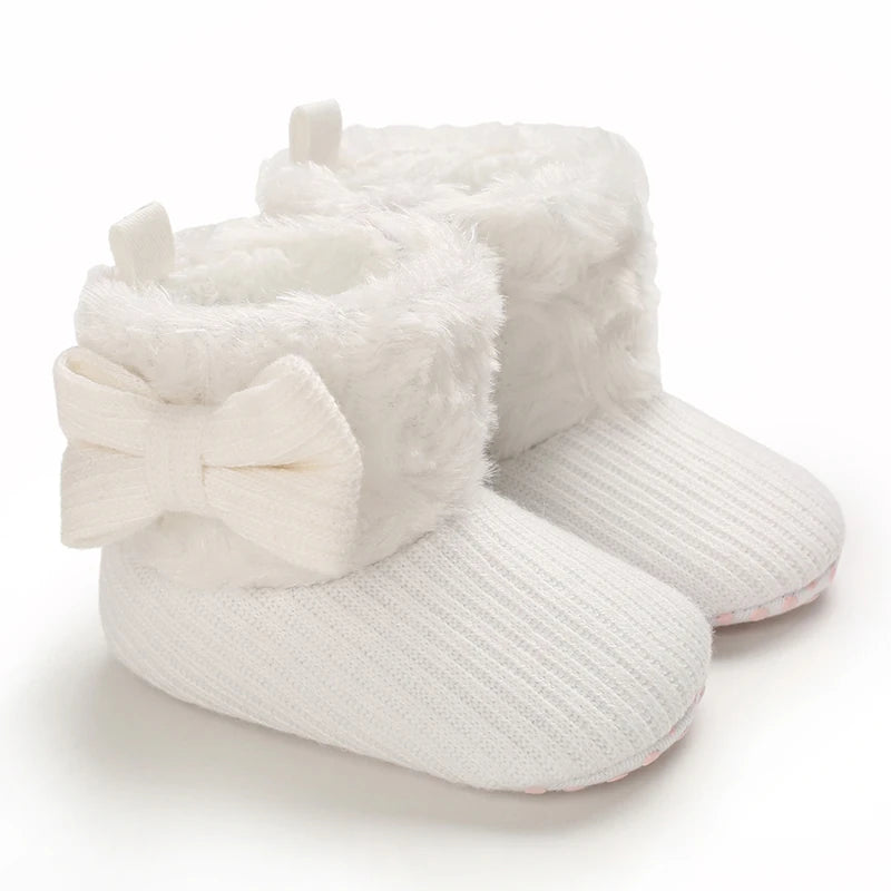 0–18M Winter Baby Snow Boots – Plush Fleece Warm Ankle Boots for Newborn Boys & Girls