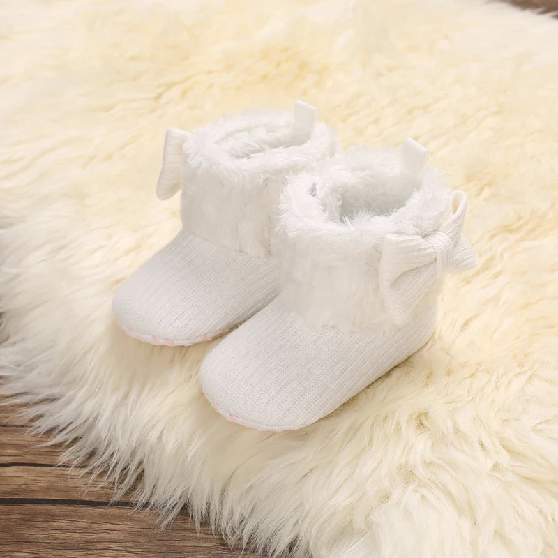 0–18M Winter Baby Snow Boots – Plush Fleece Warm Ankle Boots for Newborn Boys & Girls