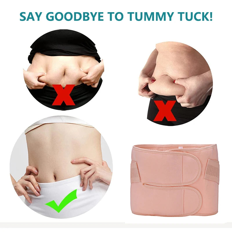 Postpartum Girdle C-Section Recovery Belt, Back Support Belly Wrap, Abdominal Binder Shapewear Cinchers