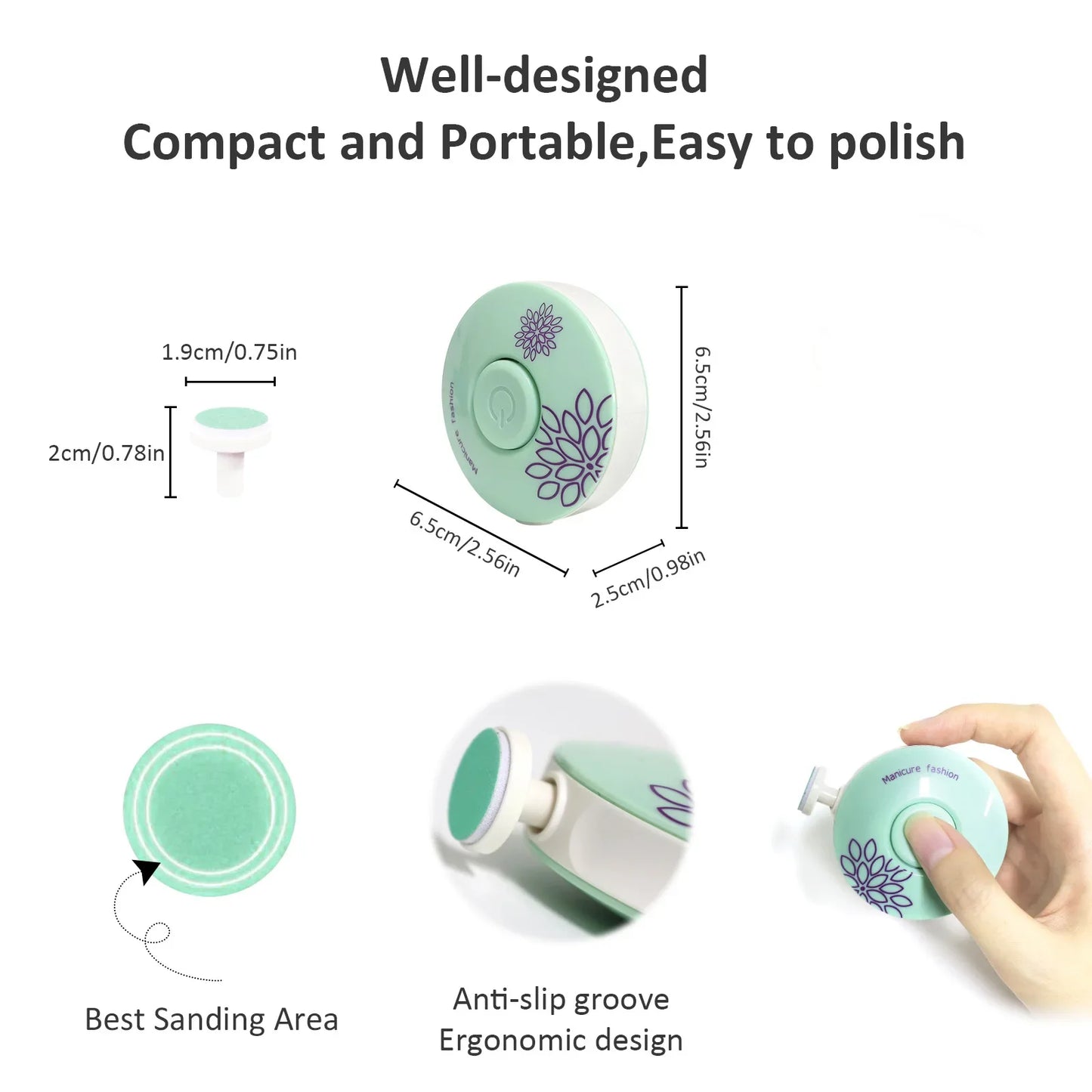Electric Baby Nail Trimmer Kid Nail Polisher Tool Infant Manicure Scissors Baby Hygiene Kit Nail Clipper Cutter for Newborn