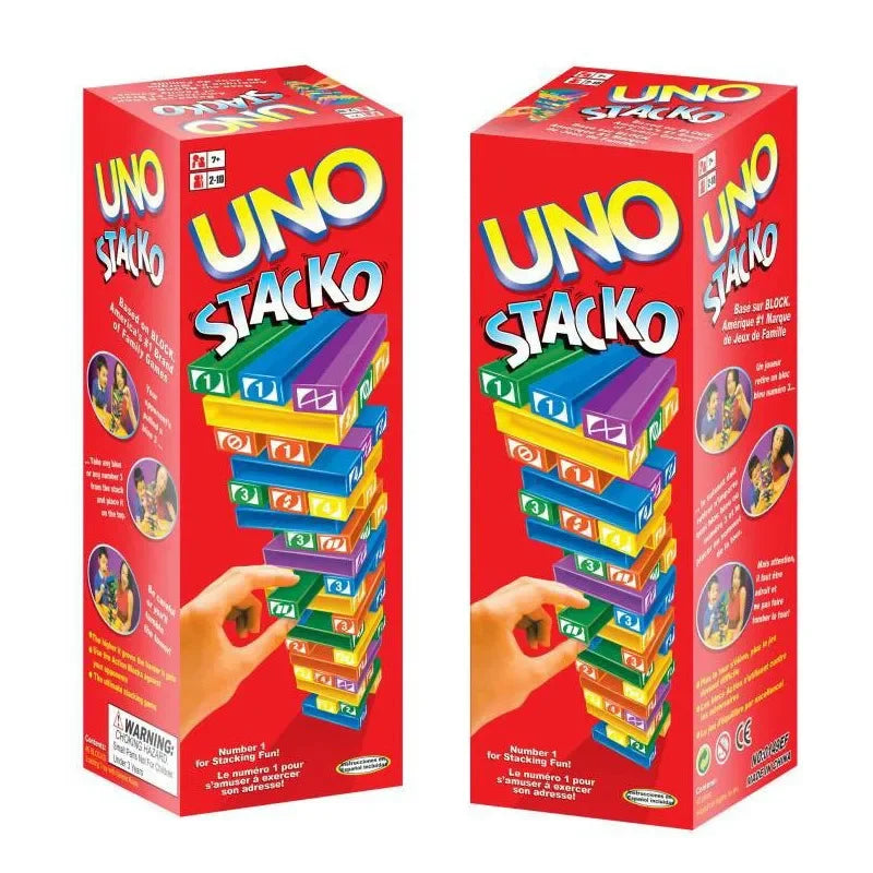 Stacko UNO Card Game (Family Entertainment, Early Education Puzzle, Birthday Gift)
