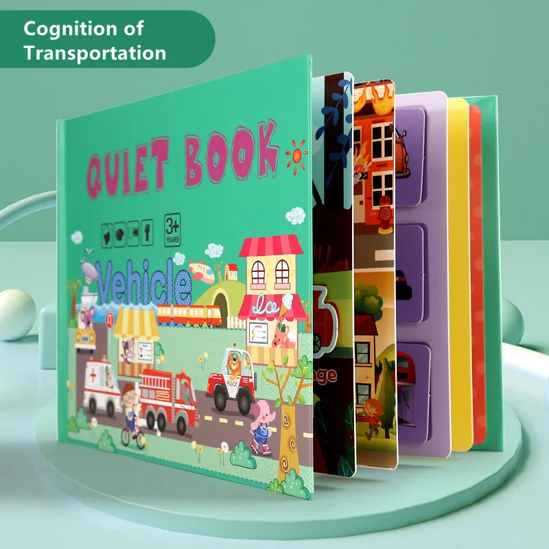 Montessori Quiet Book – Animal and Number Matching Puzzle Toy for Kids