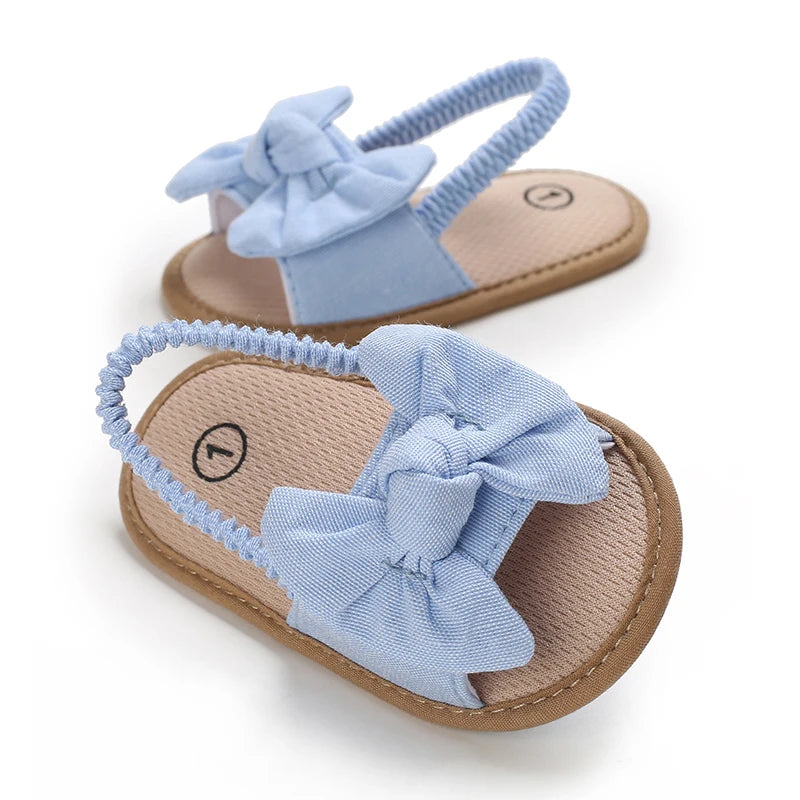 Infant Non-Slip First Walkers – 0-18 Months Baby Girls Sweet Flower Sandals, Soft Sole Flat Princess Dress Shoes