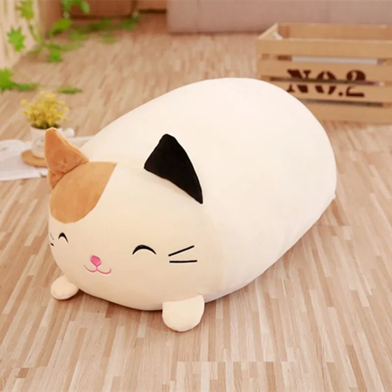 Soft Animal Plush Pillow 28/60cm (11/23.6 Inches) – Cat, Pig, Dog, Frog