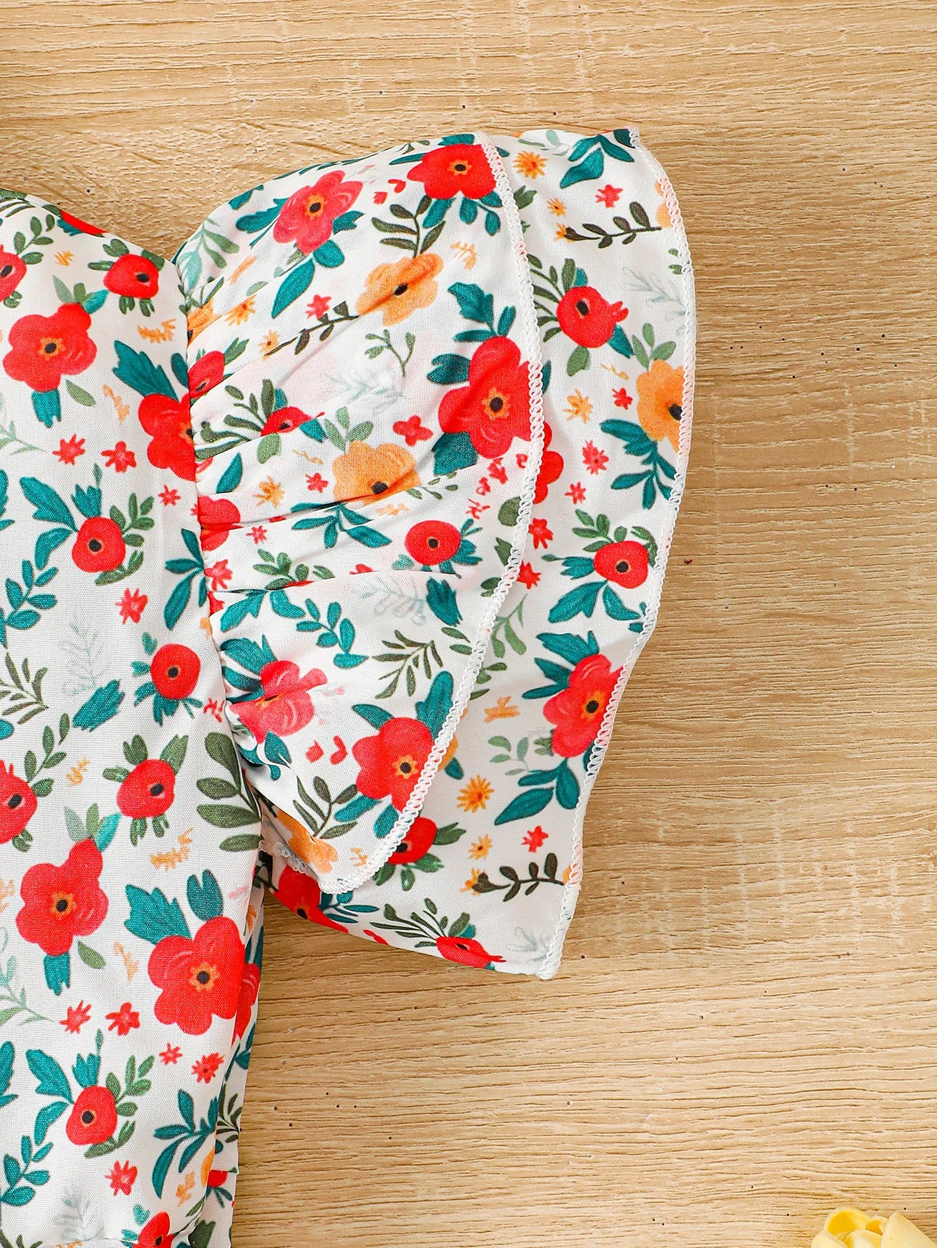 Girls’ Summer Floral Zipper Jumpsuit – Round Neck Romper for 2-6 Year Olds (Fashionable, Lightweight)