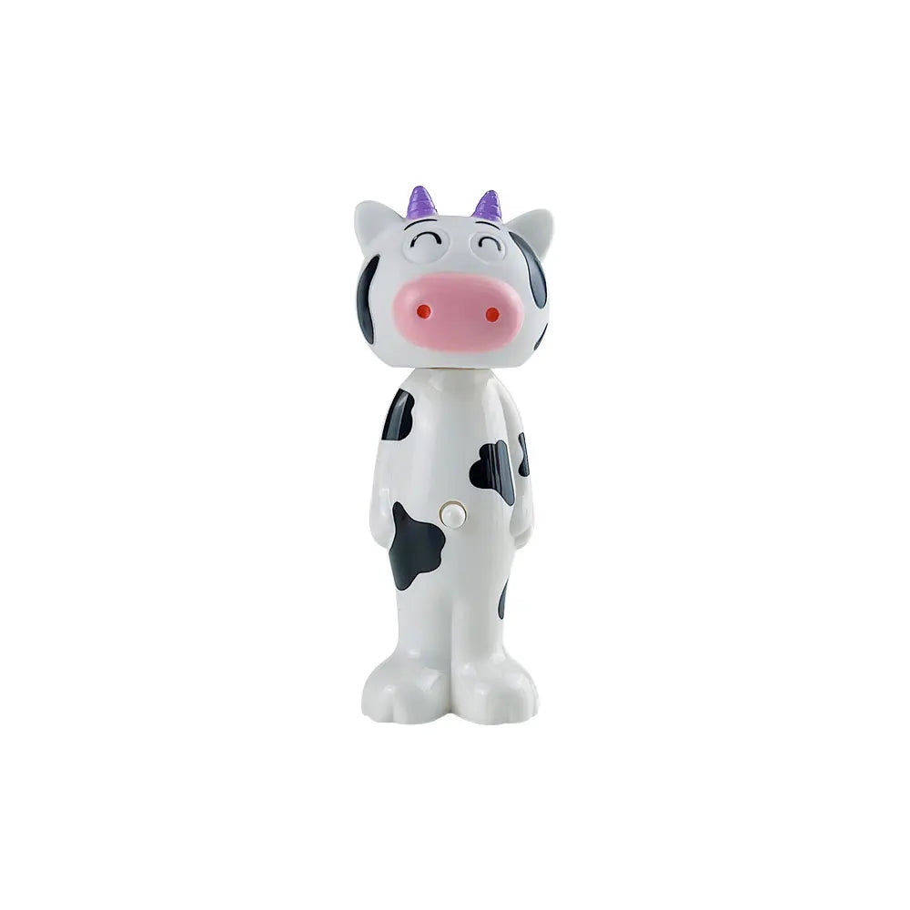 Baby Retractable Bounce Up Toothbrush, Cute Animal Shaped Teethers, Soft Bristle Oral Kids Teeth Care Cleaning