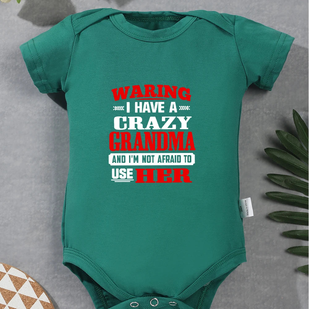 Summer Toddler Bodysuit – Funny Letter Print Baby Boy Outfit, Trendy & Comfy Cotton Infant Onesie