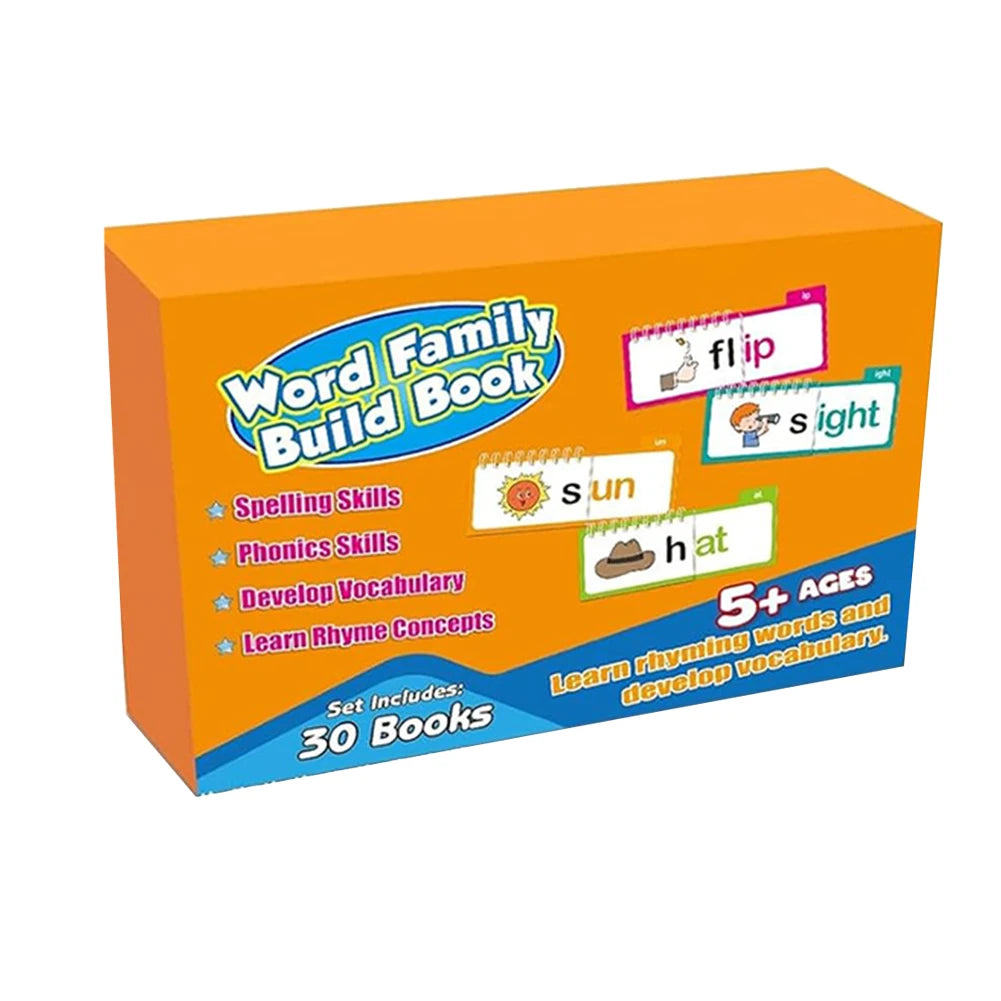 Word Family Build Book – Learn to Read Sight Word and Phonics Flash Cards Flip Activity