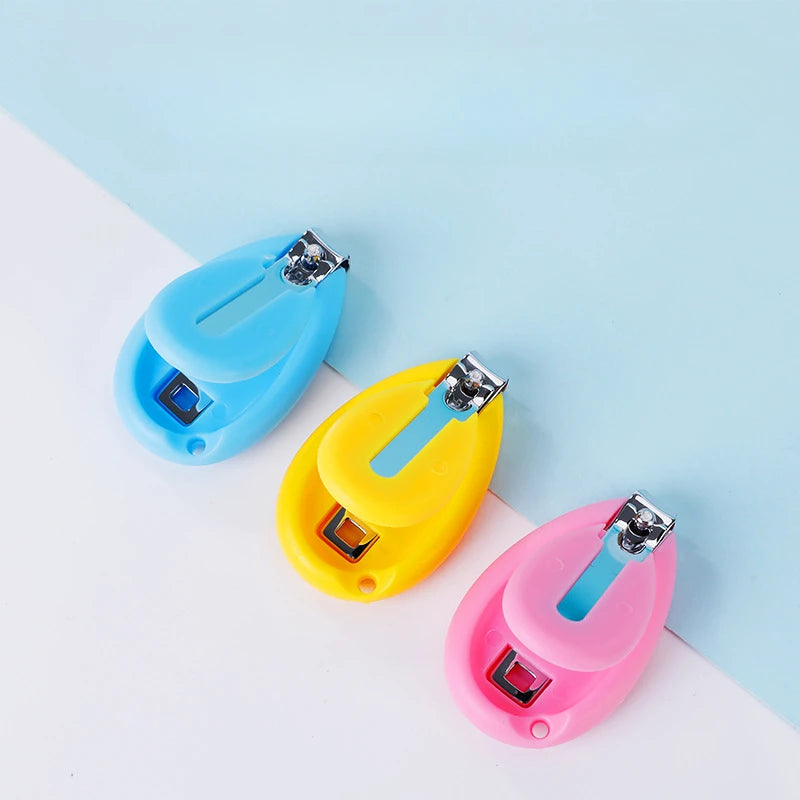 Nail Clippers Anti-Fall Safety – Infant Finger & Toe Trimmer, Baby Nail Care Tools, Kids Healthy Protector Baby Nail Cutters Light