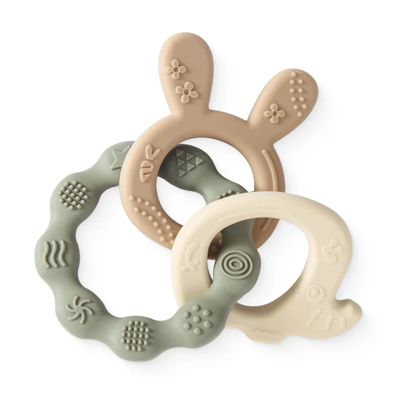 1PC Baby Silicone Training Toothbrush BPA Free Animal Koala Teether Chew Toy Teething Ring Infant Baby Accessory