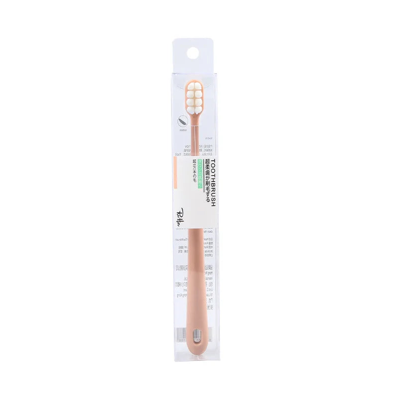 Gentle Toothbrush for Sensitive Teeth, 8 Bristle Bundles, Advanced Adult Toothbrush for Household Use