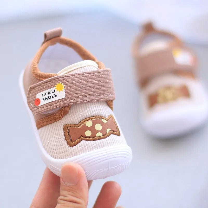 Infant Kids Baby Cartoon Anti-Kicking Soft Sole Squeaky Sneakers Boy Casual Loafers Toddler Girl Non-Slip Shoes