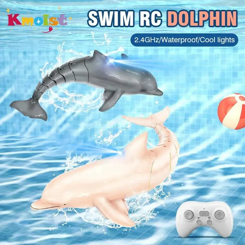 2.4G RC Dolphin Fish Toy – Waterproof Remote Control Electric Swimming Animal for Kids