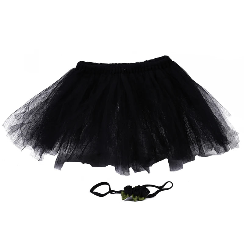 Baby Tutu Skirt Newborn Photography Prop – Cute Princess Infant Outfit with Flower Headband Accessories for Baby Girls Dress