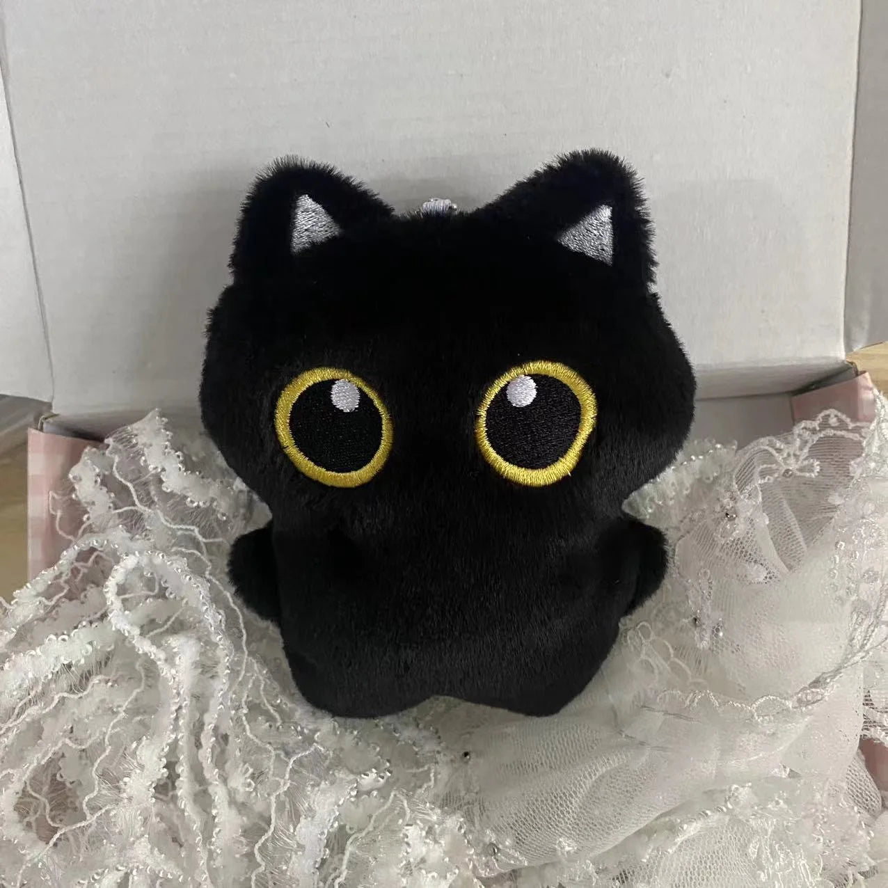 Cute Black Cat Plush Toy, Small Pendant Pillow Cushion for Boys and Girls Gift