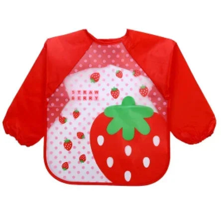 Waterproof Baby Eating Smock – Toddler Cartoon Long Sleeve Art Apron, Soft Feeding Bib & Burp Cloth for Boys & Girls - Kidzy Market