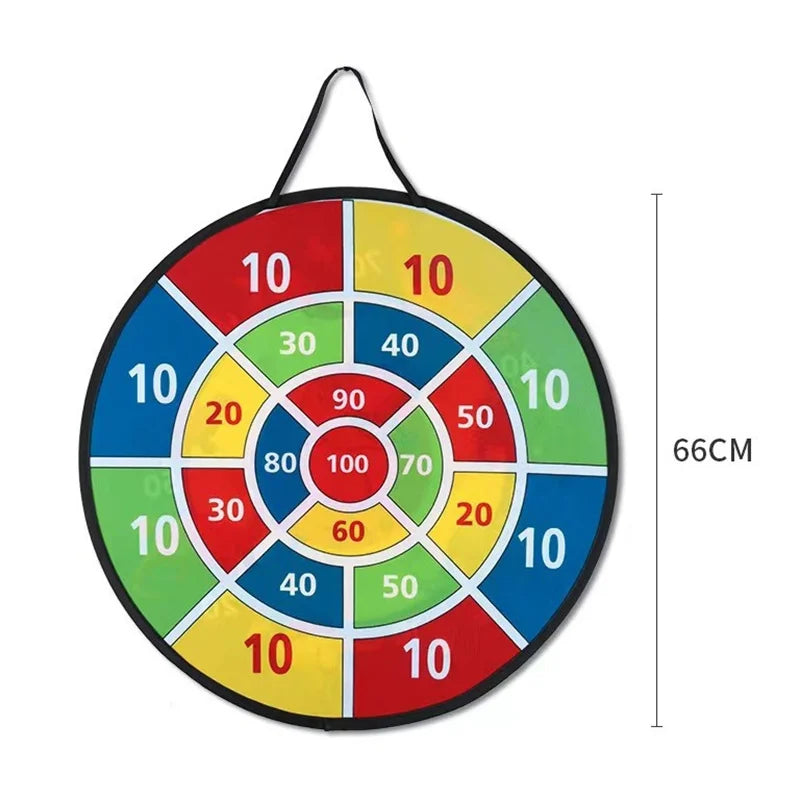 12 Ball Sticky Dart Board Set – Large 66cm Target, Indoor/Outdoor Parent-Child Interactive Party Game Toy