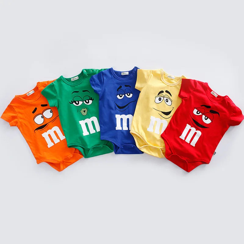 Thin Cotton 3-24M Newborn Short Sleeve Romper – Cute Fashionable Infant Baby Jumpsuit for Girls & Boys, Comfortable Clothing