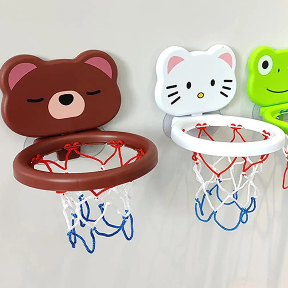 Children’s Mini Bear Basketball Set – Cute Bathroom & Pool Bath Toy, Shoot at the Basket Game