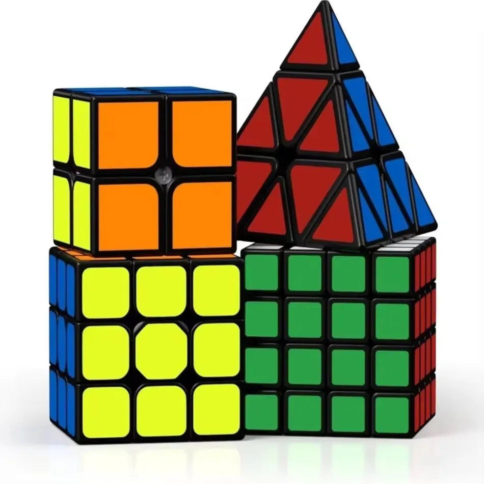 Qiyi Magic Cube 2x2, 3x3, 4x4, 5x5, 6x6, Black Stickers, Educational Puzzle Toy for Children & Kids, Cubo Magico Gift Toy