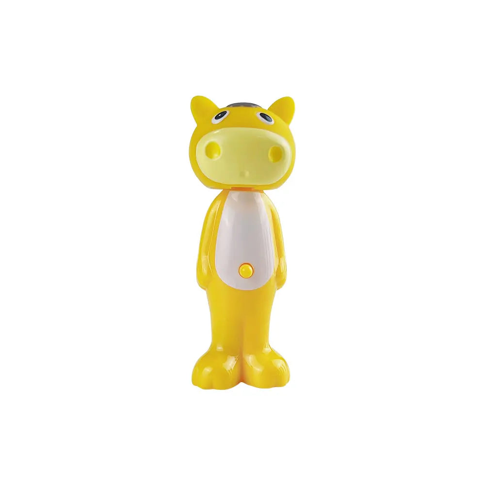 Baby Retractable Bounce Up Toothbrush, Cute Animal Shaped Teethers, Soft Bristle Oral Kids Teeth Care Cleaning