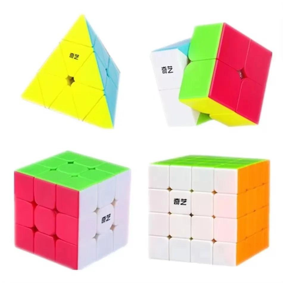 Qiyi Magic Cube 2x2, 3x3, 4x4, 5x5, 6x6, Black Stickers, Educational Puzzle Toy for Children & Kids, Cubo Magico Gift Toy