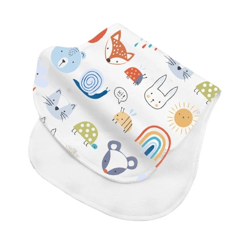 2-Layer Absorbent Burp Cloths – Soft Cotton Baby Bibs for Feeding & Teething - Kidzy Market