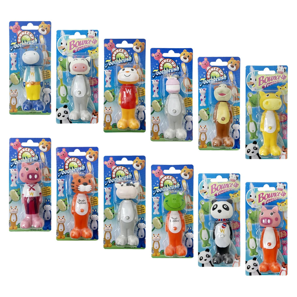 Baby Retractable Toothbrush, Cute Cartoon Animal Shape, 1PC Soft Toothbrush, Kids Dental Oral Care Brush Tool, Training Toothbrush