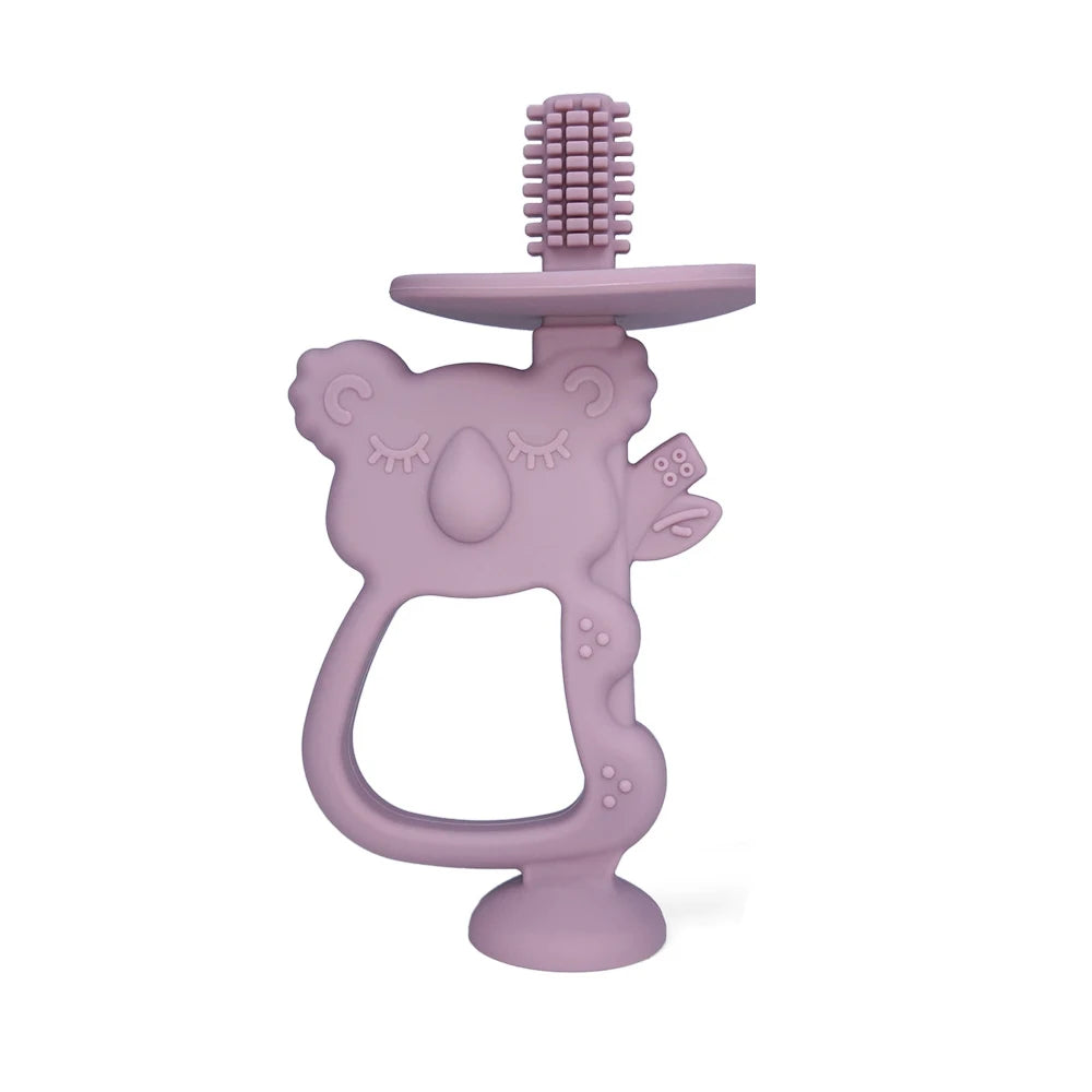 1PC Baby Silicone Training Toothbrush BPA Free Animal Koala Teether Chew Toy Teething Ring Infant Baby Accessory