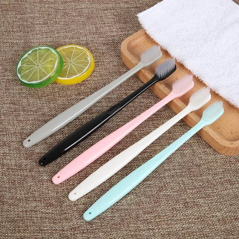 10Pcs Set Kids & Adults Soft Bristle Toothbrush, Cute Design Travel Training Dental Care Toothbrush