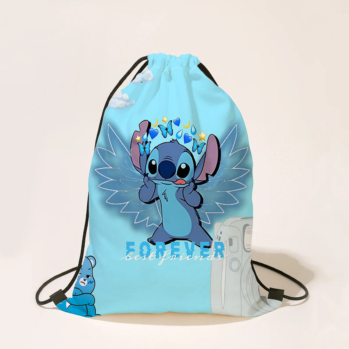Disney Stitch Cartoon Drawstring Bag for Boys and Girls | Party Gifts, Birthday Decorations, and Backpack - Kidzy Market