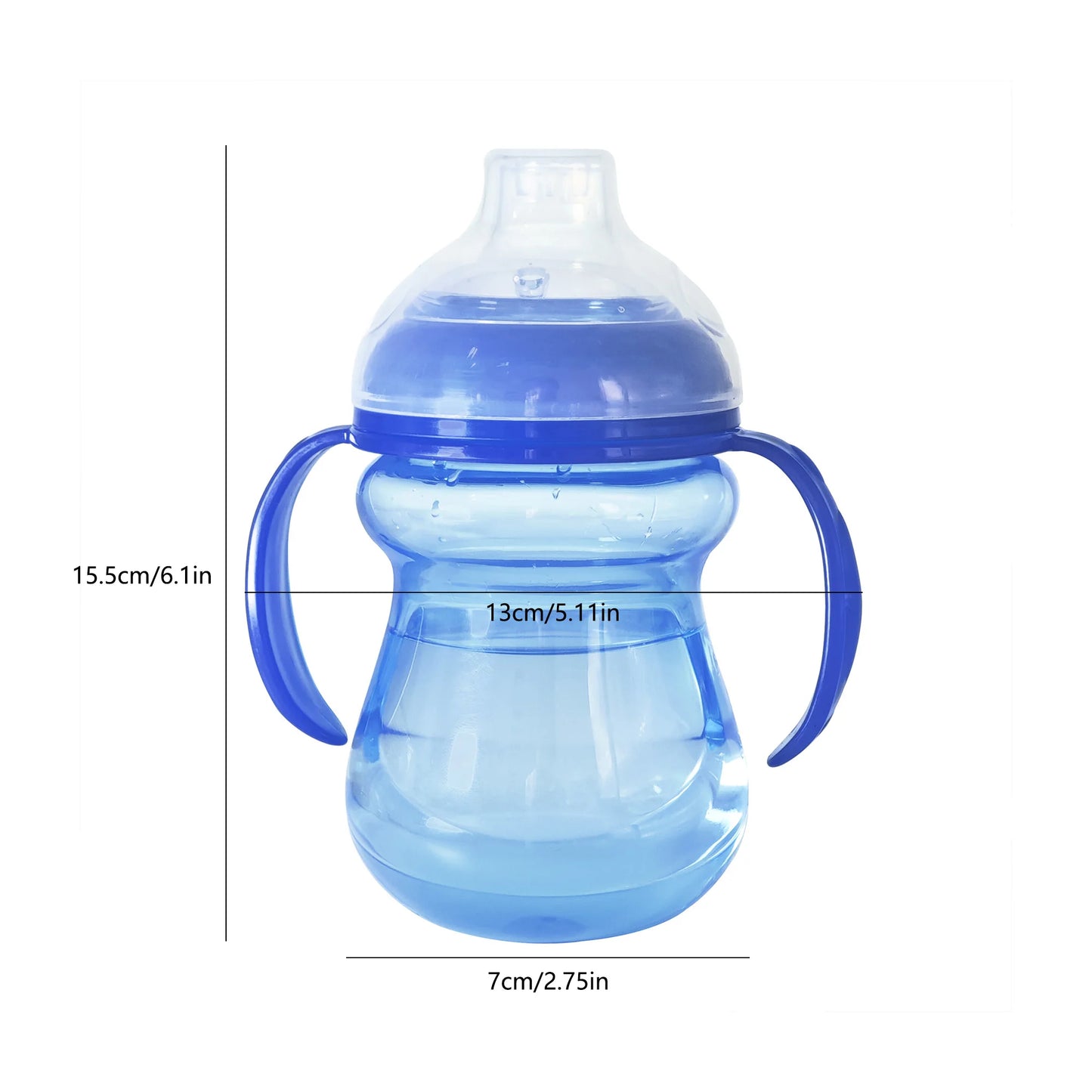 270ml (9oz) Transparent Duckbill Cup for Babies Over 6 Months, Transitional Baby Drinking Cup, BPA-Free Baby Cup for Easy Drinking