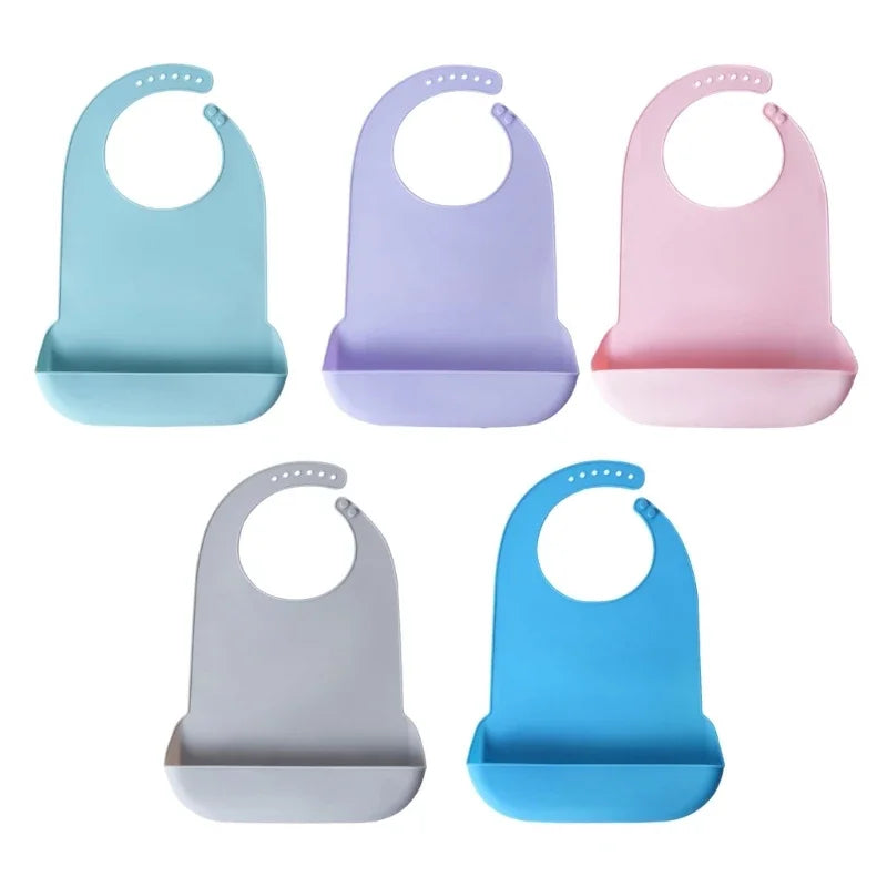 Waterproof Anti-Oil Silicone Bib for Adults – Elderly Mealtime Cloth Protector - Kidzy Market