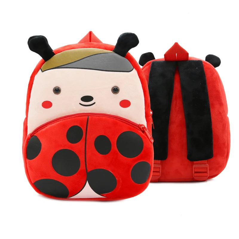 Cute Cartoon Animal School Bags – Plush Backpack for Kindergarten Kids, Boys & Girls - Kidzy Market