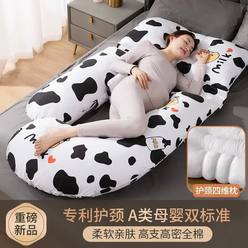 U-Shaped Pregnancy Pillow – Waist Protection & Side Sleeping Support for Pregnant Women