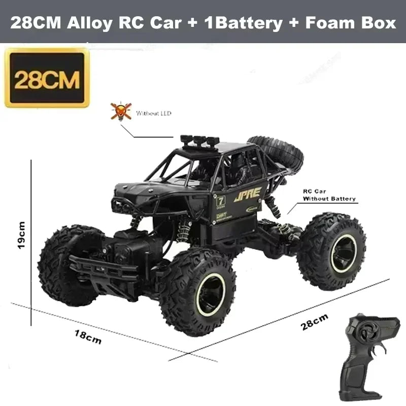4WD Off-Road RC Car Remote Control Buggy Truck with LED Lights