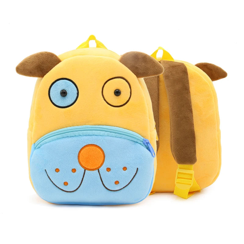 Cute Cartoon Animal School Bags – Plush Backpack for Kindergarten Kids, Boys & Girls - Kidzy Market
