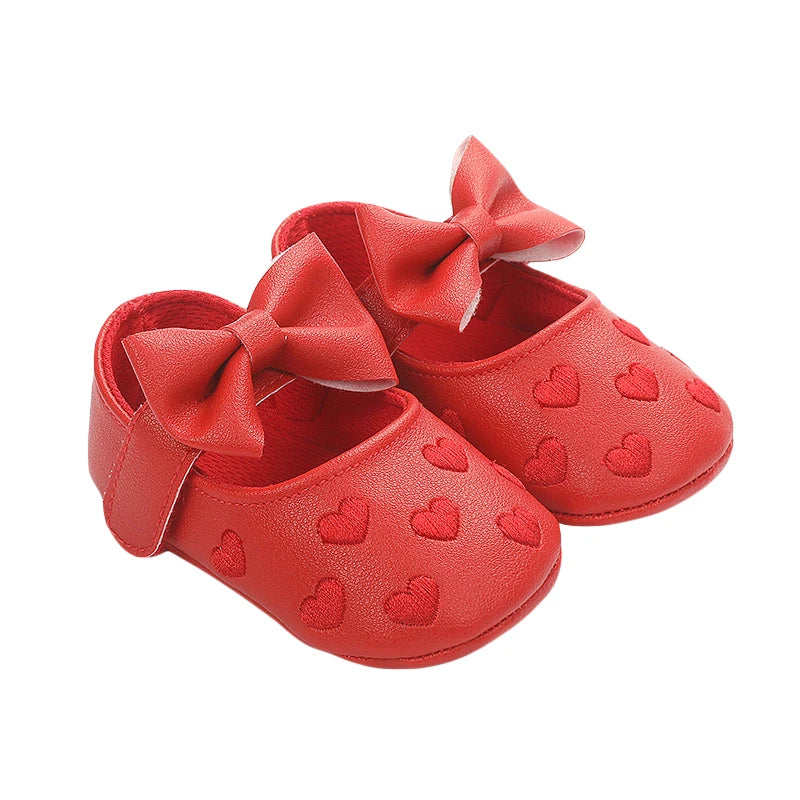 0-18 Month Newborn Baby Shoes – Classic Love Leather First Walkers for Boys & Girls, Multicolor Toddler Infant Shoes
