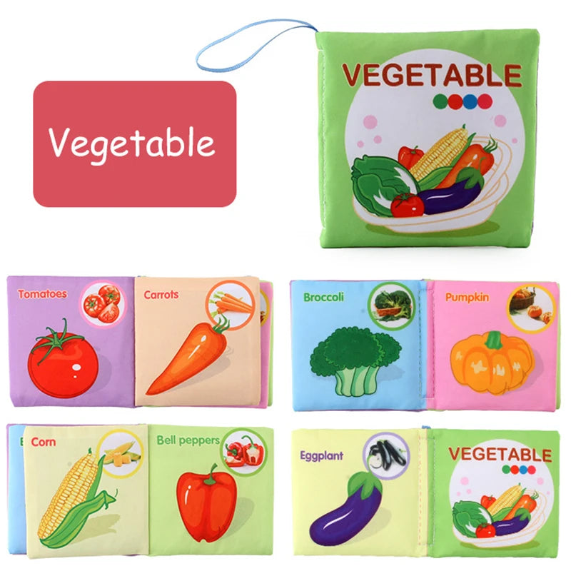Baby Soft Cloth Book for Newborns 0-12 Months - 3D Animal Family Cognitive Montessori Early Educational Toy, Gift for Kids