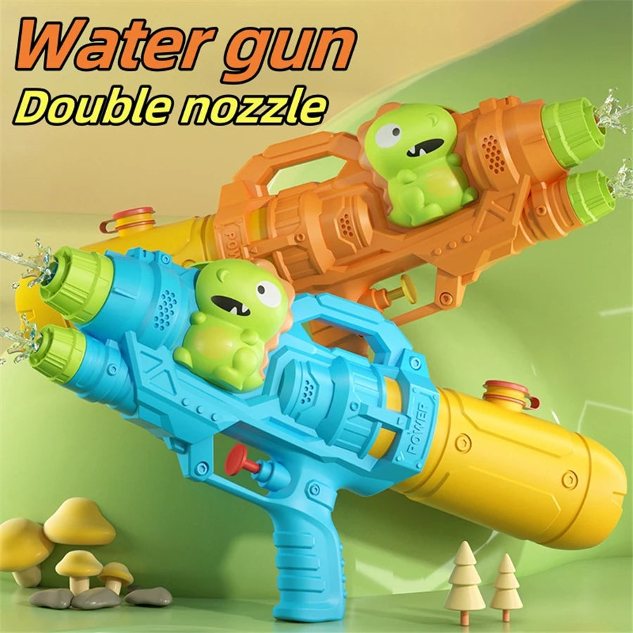 Dinosaurs, Ducks, Sharks Twin Sprinkler Water Gun Toys – Family Pool and Beach Fun
