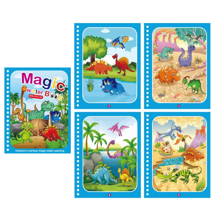 Kids Magic Water Drawing Book – Reusable Coloring and Painting Toy for Boys and Girls, Perfect Birthday or Holiday Gift