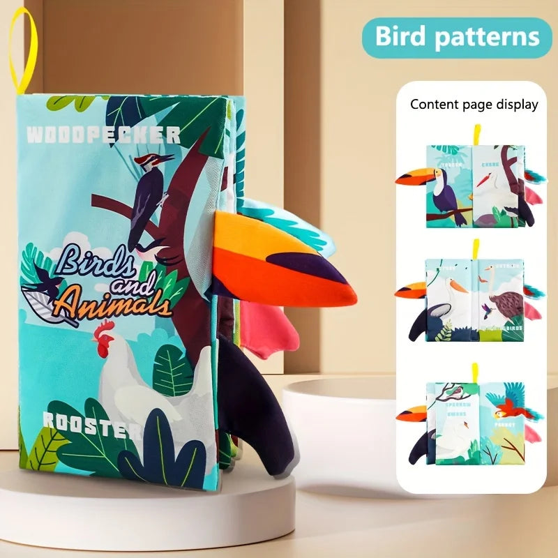 1PC Newborn 0-6 Months Baby Book - Touch and Feel Soft Book, Kids Puzzle Montessori Toy, YY33